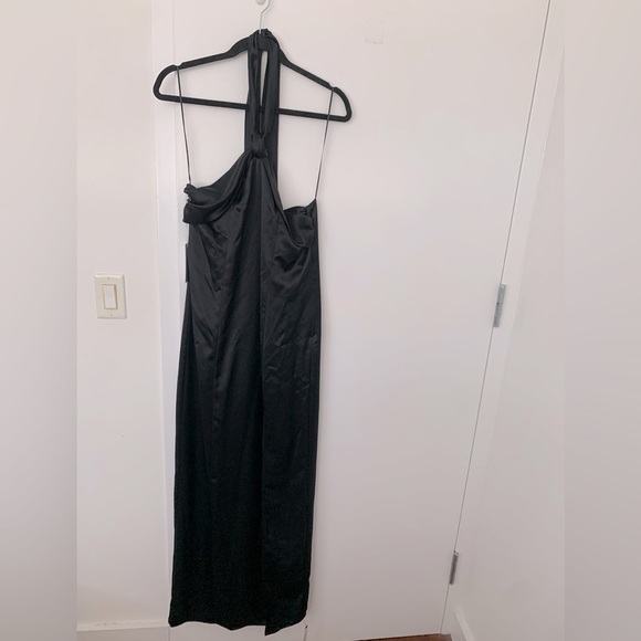 Reformation Kavi Satin Dress in black NWT - Picture 4 of 10